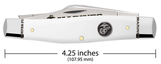 Case XX™ Knives U.S. Marines Large Stockman 13202 Stainless White Pocket Knife