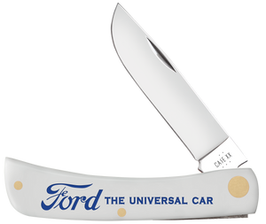W.R. Case XX Knives Sod Buster Jr White Blue Ford 14342 Stainless Pocket Knife