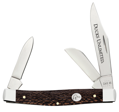 W.R. Case XX Knives Ducks Unlimited Black Sycamore Wood Medium Stockman 17531 Tru-Sharp Stainless Steel Pocket Knife