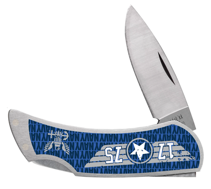 W.R. Case XX Knives Executive Lockback Blue Navy 1775 Stainless Steel 17724 Pocket Knife