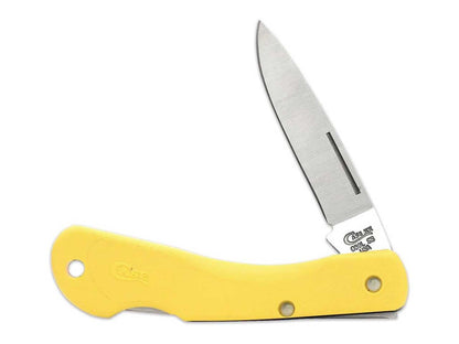 W.R. Case XX Knives Mini Blackhorn 22936 Yellow Synthetic Stainless Pocket Knife