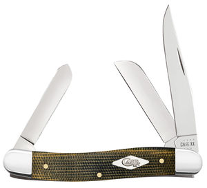 W.R. Case XX Knives Stockman 23471 Jigged Green & Black Micarta Stainless Pocket Knife