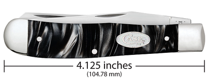 Case XX™ Knives Trapper Black Pearl Kirinite White SparXX™ Knives 23670 Stainless Pocket Knife