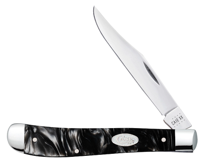 Case XX™ Knives Slimline Trapper Black Pearl Kirinite White SparXX™ Knives 23677 Stainless