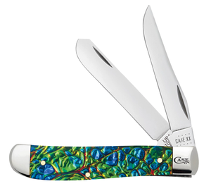 W.R. Case XX Knives Black Sea Dichrolam Mini Trapper Stainless 25116 Pocket Knife
