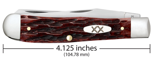 Case XX™ Knives Peach Seed Mahogany Bone Trapper 25130 Carbon Steel Pocket Knife