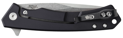 W.R. Case XX Knives Marilla Frame Lock 25884 20CV Steel & Black Aluminum Pocket Knife