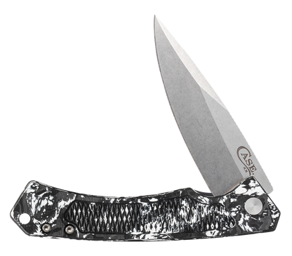 W.R. Case XX Knives Marilla Frame Lock 25894 Black & White Carbon Fiber S35VN Pocket Knife
