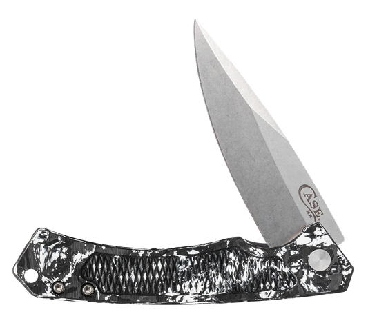W.R. Case XX Knives Marilla Frame Lock 25894 Black & White Carbon Fiber S35VN Pocket Knife