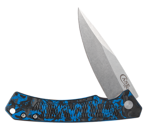 W.R. Case XX Knives Marilla Frame Lock 25895 Blue Carbon Fiber & S35VN Stainless Pocket Knife