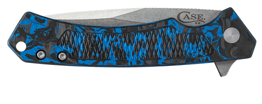 W.R. Case XX Knives Marilla Frame Lock 25895 Blue Carbon Fiber & S35VN Stainless Pocket Knife