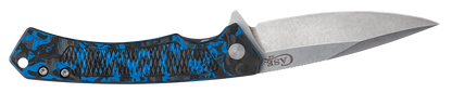 W.R. Case XX Knives Marilla Frame Lock 25895 Blue Carbon Fiber & S35VN Stainless Pocket Knife