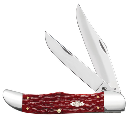 W.R. Case XX Knives Folding Hunter Jigged Dark Red Bone 31960 Carbon Steel