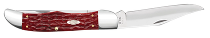 W.R. Case XX Knives Folding Hunter Jigged Dark Red Bone 31960 Carbon Steel