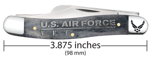 W.R. Case XX Knives U.S. Air Force Vet Stockman Gray Bone 32405 Stainless