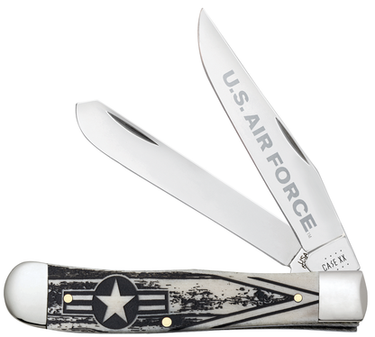 W.R. Case XX Knives U.S. Air Force Trapper Natural Bone 32406 Stainless
