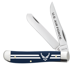 W.R. Case XX Knives Mini Trapper Air Force Blue Synthetic 32416 Stainless Pocket Knife