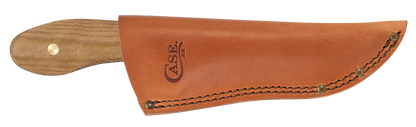 W.R. Case XX Knives Sasquatch Skinner Tan Micarta & Caswell Carbon Steel 35102 Fixed Blade