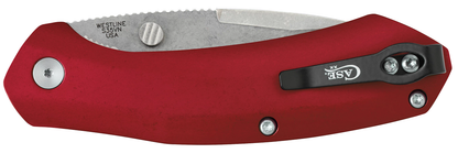 W.R. Case XX Knives Westline Liner Lock 36551 Red Aluminum & S35VN Steel Pocket Knife