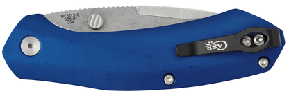 W.R. Case XX Knives Westline Liner Lock 36552 Blue Aluminum & S35VN Pocket Knife