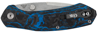 W.R. Case XX Knives Westline Liner Lock 36556 Black & Blue Carbon Fiber S35VN Steel Pocket Knife