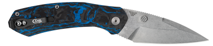 W.R. Case XX Knives Westline Liner Lock 36556 Black & Blue Carbon Fiber S35VN Steel Pocket Knife