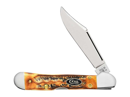 W.R. Case XX Knives Mini Copperlock 6.5 BoneStag 39878 Stainless Pocket Knife