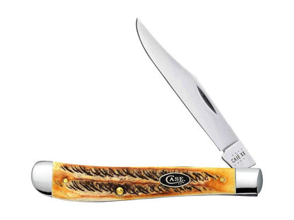 W.R. Case XX Knives Slimline Trapper 6.5 BoneStag 39879 Stainless Pocket Knife