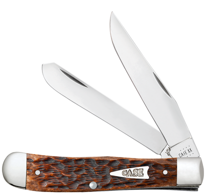 Case XX™ Knives Peach Seed Jigged Brown Bone Trapper Stainless 42650 Pocket Knife