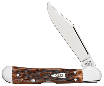 Case XX™ Knives Peach Seed Brown Bone Mini Copperlock Stainless 42655 Pocket Knife