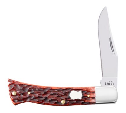 W.R. Case XX Knives Axe Handle Peach Seed Jig Mahogany Bone 44250 Stainless