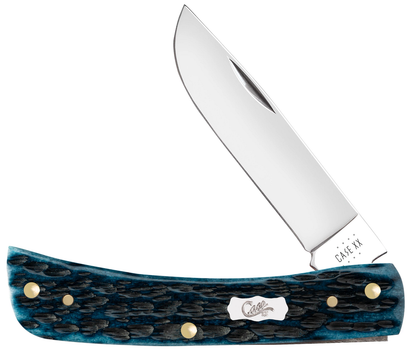 W.R. Case XX Knives Sodbuster Jr 51854 Pocket Knife Worn Mediterranean Blue Bone Pocket Knife