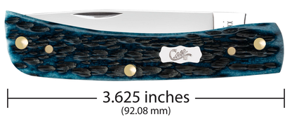 W.R. Case XX Knives Sodbuster Jr 51854 Pocket Knife Worn Mediterranean Blue Bone Pocket Knife