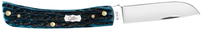 W.R. Case XX Knives Sodbuster Jr 51854 Pocket Knife Worn Mediterranean Blue Bone Pocket Knife