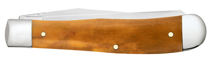W.R. Case XX Knives Harley-Davidson Trapper 52226 Etched Antique Bone Stainless Pocket Knife