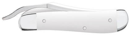 W.R. Case XX Knives Harley-Davidson Russlock 52249 White Stainless Pocket Knife