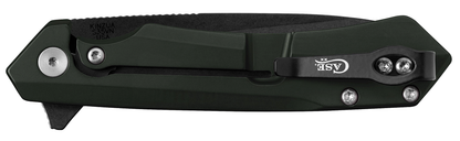 W.R. Case XX Knives Harley-Davidson Kinzua 52261 Frame Lock OD Green Aluminum DLC S35VN Steel Pocket Knife