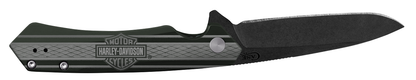 W.R. Case XX Knives Harley-Davidson Kinzua 52261 Frame Lock OD Green Aluminum DLC S35VN Steel Pocket Knife
