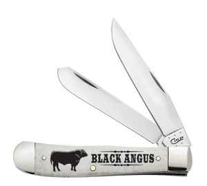 W.R. Case XX Knives Trapper 540068 Black Angus Natural Bone Tru-Sharp Stainless Steel Pocket Knife