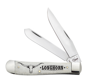 W.R. Case XX Knives Trapper 540226 Longhorn Natural Bone Tru-Sharp Stainless Steel Pocket Knife