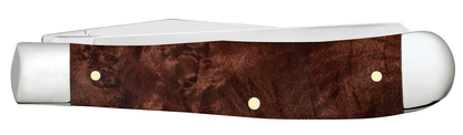 W.R. Case XX Knives Trapper 64060 Smooth Brown Maple Burl Wood Stainless Pocket Knife