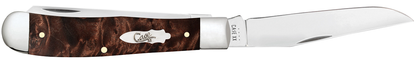 W.R. Case XX Knives Trapper 64060 Smooth Brown Maple Burl Wood Stainless Pocket Knife