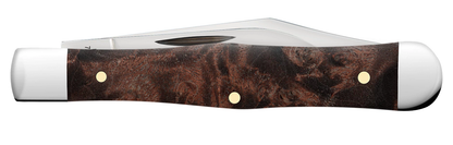 W.R. Case XX Knives Brown Maple Burl Wood Swell Center Jack Stainless 64061 Pocket Knife