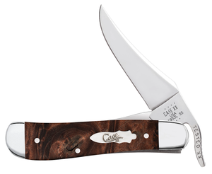 W.R. Case XX Knives Brown Maple Burl Russlock 64068 Stainless Pocket Knife