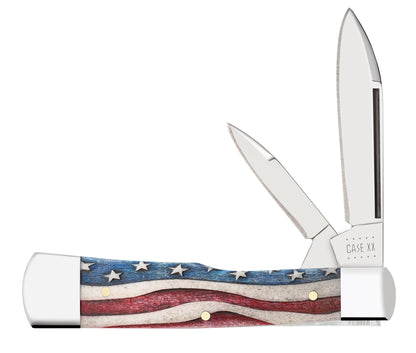 Case XX™ Knives Gunstock Star Spangled Banner Natural Bone 64140 Pocket Knife