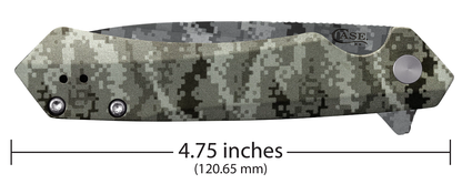 W.R. Case XX Knives 2023 Shot Show Kinzua Frame Lock 64635 OD Green Camo Aluminum S35VN Pocket Knife