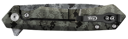 W.R. Case XX Knives 2023 Shot Show Kinzua Frame Lock 64635 OD Green Camo Aluminum S35VN Pocket Knife