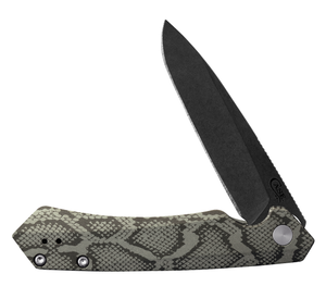 W.R. Case XX Knives 2023 Shot Show Kinzua Frame Lock 64636 OD Snake Skin Aluminum S35VN Pocket Knife
