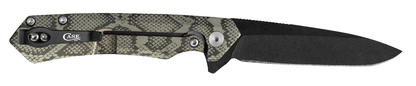 W.R. Case XX Knives 2023 Shot Show Kinzua Frame Lock 64636 OD Snake Skin Aluminum S35VN Pocket Knife