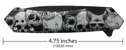 W.R. Case XX Knives 2023 Shot Show Kinzua Frame Lock 64645 Skulls Black Aluminum S35VN Pocket Knife